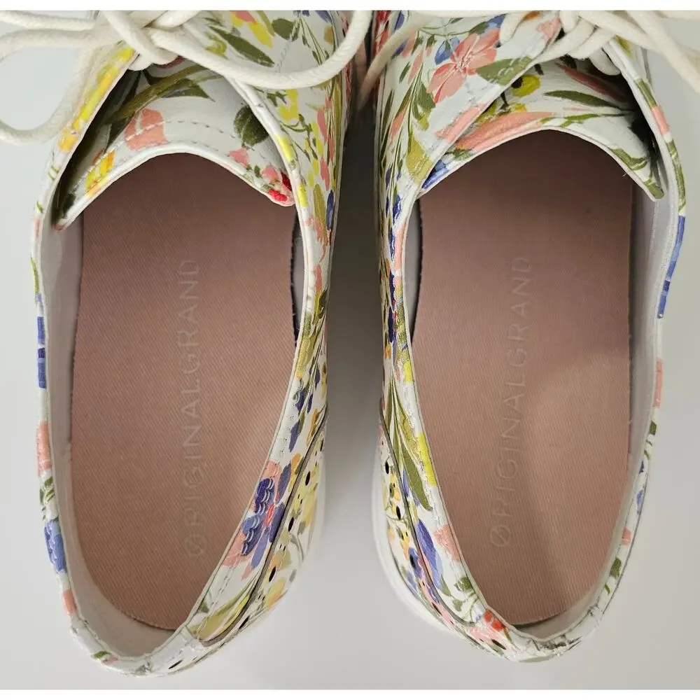 NEW Cole Haan Original Grand Floral Wingtip Oxford Casual Shoes 8.5 B